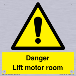 Danger Lift motor room